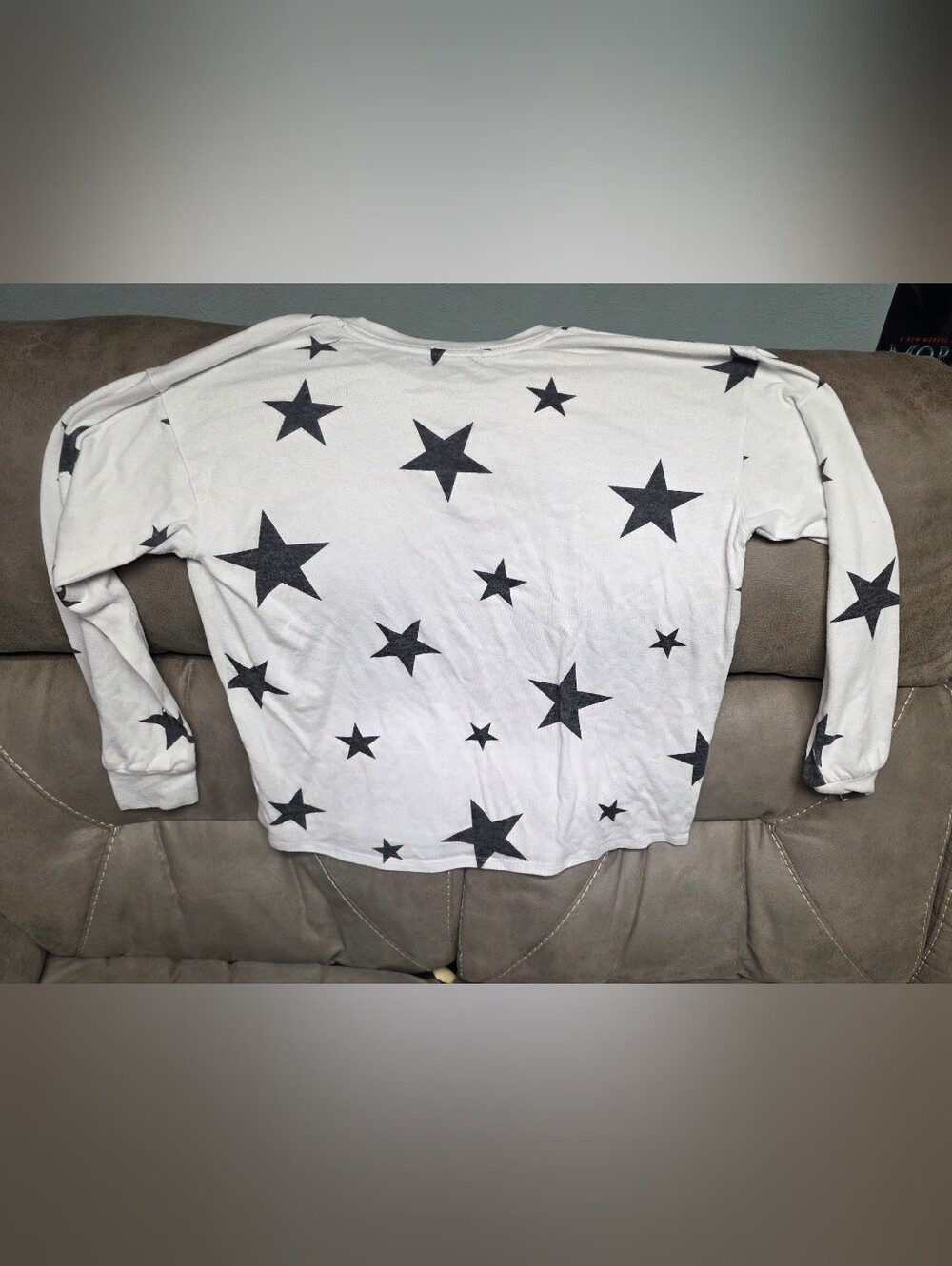 P.J. Salvage White and Black star print top size Medium